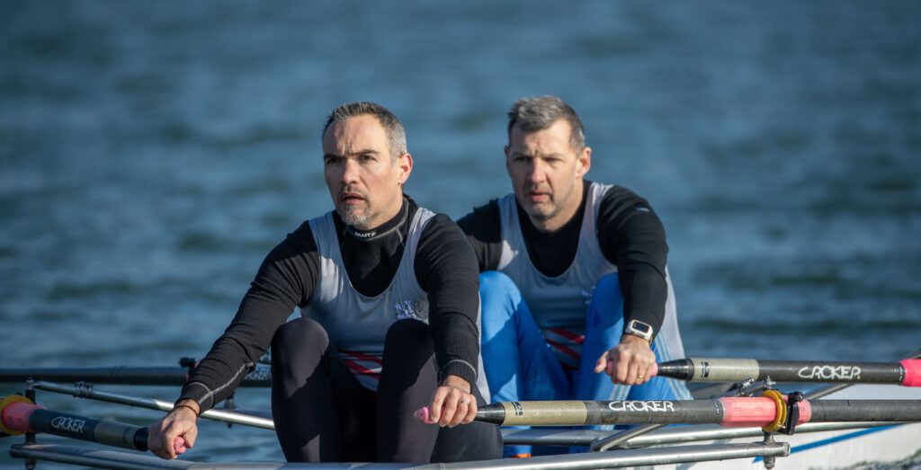 Guillaume Gazel et Christophe Biblocque les 2 champions du RCVA en plein effort